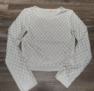 LC Lizette Collection Sequin Embellished Blouse Small